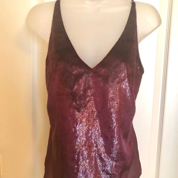 𝅺J Brand Velvet Soft V Neck Sleeveless Cami Italy Timeless Luxury Chic - Picture 8 of 11